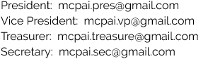 Contact MCPAI Executive Committee by Email